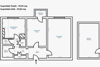 Apartament cu 2 camere decomandat în Central