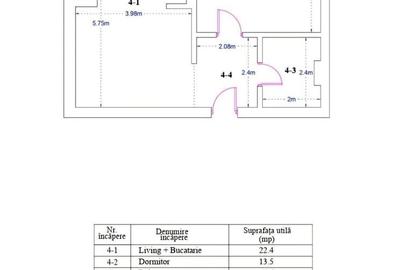 Apartament cu 2 camere în Titan