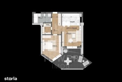Apartament cu 2 camere în Mănăstirea Cașin - 13