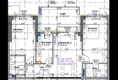 Apartament cu 3 camere semidecomandat în Titan - 2