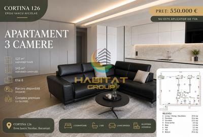 Apartament cu 3 camere semidecomandat în Pipera