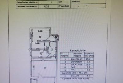 Apartament cu 2 camere semidecomandat în Central - 1