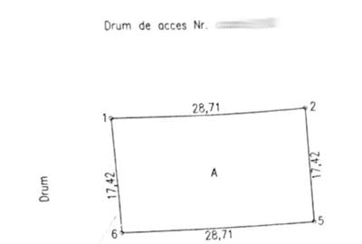 Teren Construcții intravilan de 500 mp, în Nord - 1