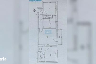 Apartament cu 3 camere semidecomandat în Central