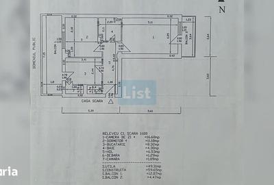 Apartament cu 2 camere decomandat în Est