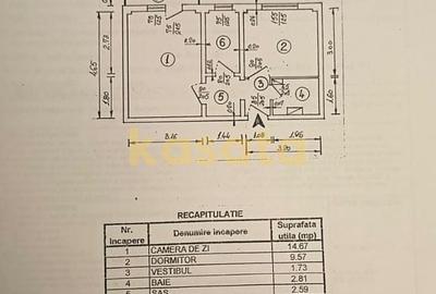 Apartament cu 2 camere decomandat în Tei - 6