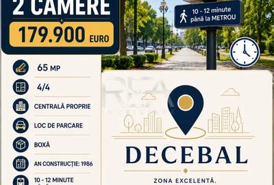 Apartament cu 2 camere decomandat în Decebal