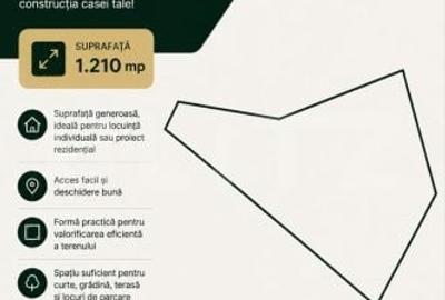 Teren de 1210 mp, în Gilău