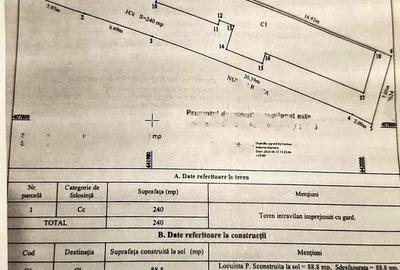 Casă cu 3 camere cu Teren 240 Mp în Central
