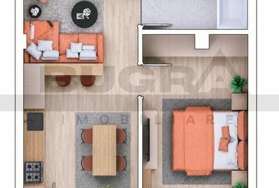 Apartament cu 2 camere în Apahida