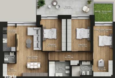 Apartament cu 4 camere în Central
