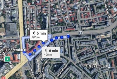Apartament cu 3 camere decomandat, mobilat în Tineretului