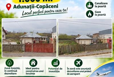 Teren de 1000 mp, în Adunații-Copăceni