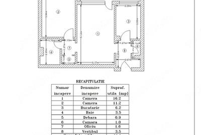Apartament cu 2 camere semidecomandat în Central - 1