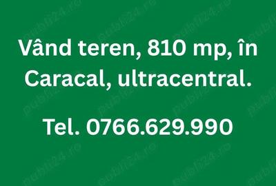 Teren de 810 mp, în Ultracentral - 1