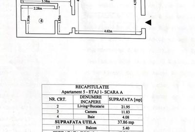 Apartament cu 2 camere în Zona industrială