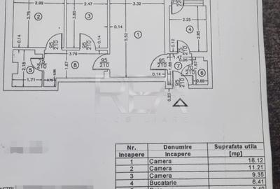 Apartament cu 3 camere semidecomandat în Veteranilor