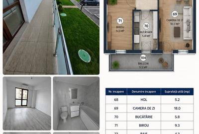 Apartament cu 2 camere decomandat în Bucium - 1