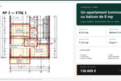 Apartament cu 3 camere decomandat în Central