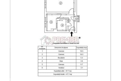 Apartament cu 2 camere în Giurgiului