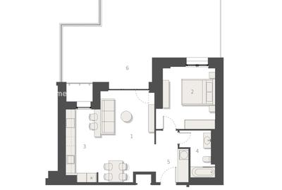 Apartament cu 2 camere decomandat, mobilat în Aviației - 21