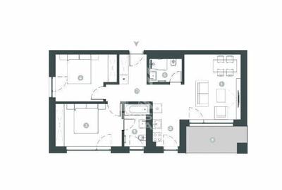 Apartament cu 3 camere decomandat în Elisabetin