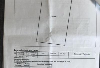 Teren de 630 mp, în Exterior Vest