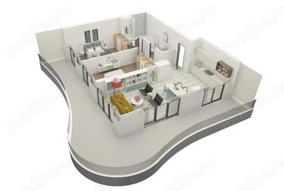 Apartament cu 3 camere decomandat în Nord