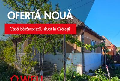 Casă individuală cu 2 camere cu Teren 1150 Mp în Crăiești