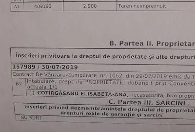 Teren de 2900 mp, în Sânmihaiu Român