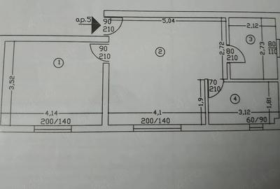 Apartament cu 2 camere decomandat în Central - 1