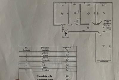 Apartament cu 3 camere decomandat în Micro 40