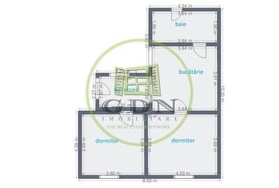Casă cu 2 camere semidecomandat cu Teren 132 Mp în Iosia - 2