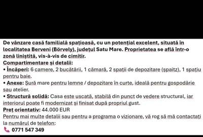 Casă cu 4 camere în Berveni - 2