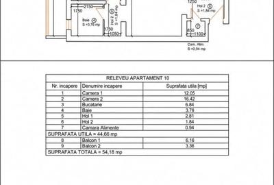 Apartament cu 2 camere semidecomandat, mobilat în Tipografilor - 13
