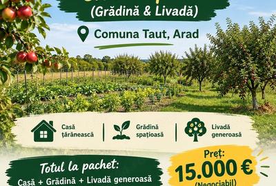 Casă cu Teren 3000 Mp în Tauț