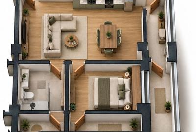 Apartament cu 2 camere în Malu Mare