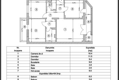 Apartament cu 3 camere decomandat în Găvana