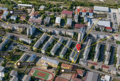 Apartament cu 2 camere semidecomandat în Micro 6