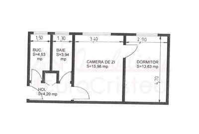 Apartament cu 2 camere semidecomandat în Central