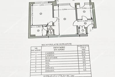 Apartament cu 2 camere semidecomandat în Țiglina 2
