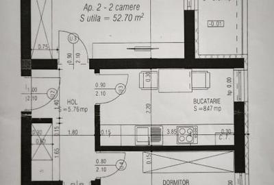Apartament cu 2 camere decomandat, mobilat în Braytim