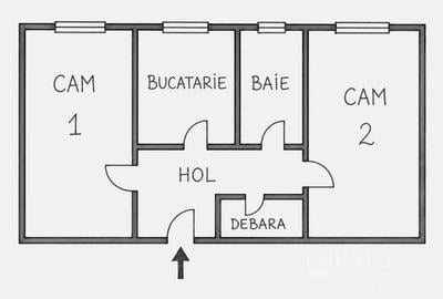 Apartament cu 2 camere decomandat în Ultracentral