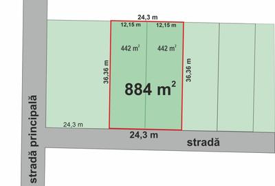 Teren de 884 mp, în Periferie