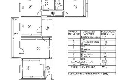 Apartament cu 4 camere decomandat în Central - 3
