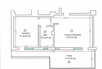 Apartament cu 2 camere decomandat, mobilat în Torontalului