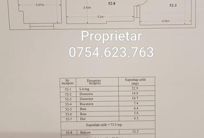 Apartament cu 3 camere semidecomandat în Titan