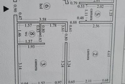 Apartament cu 3 camere semidecomandat în Central