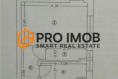 Apartament cu 2 camere semidecomandat în Central