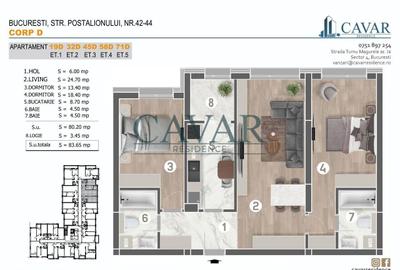 Apartament cu 3 camere în Berceni - 1